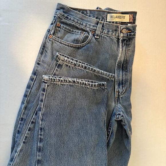 Vintage Levi’s 550 Jeans Men’s 36x32 Blue Relaxed Fit Baggy Denim 90s Distressed - Picture 2 of 13